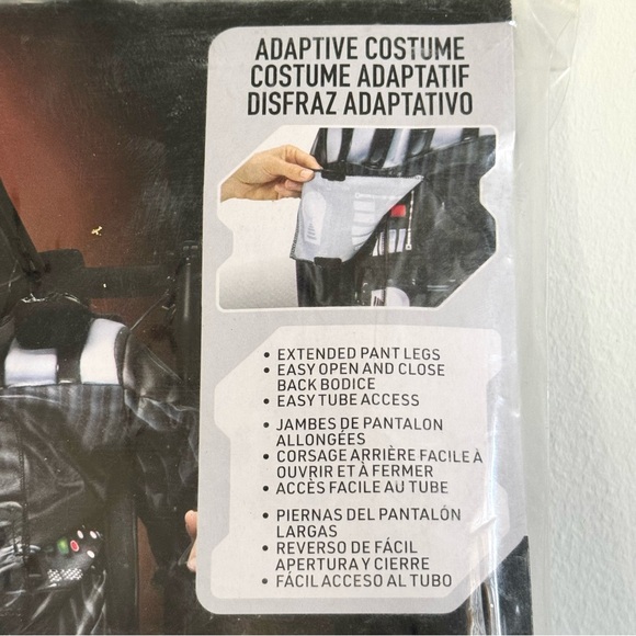 STAR WARS Darth Vader Official Youth Adaptive Costume Jazwares S 4-7 - Picture 4 of 7